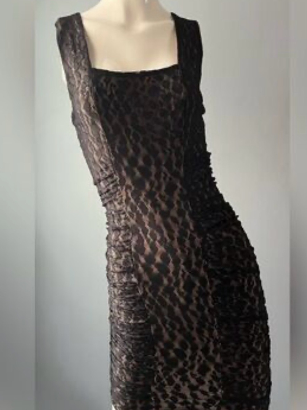 BCBGMaxAzria Black Leopard-Print Mini Dress